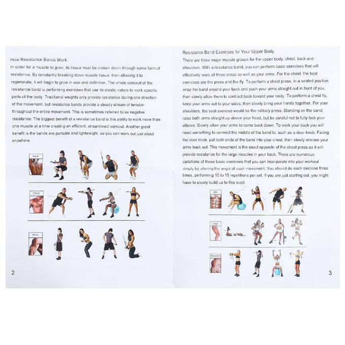 LEAJOY 11pcs / Set Natural Rubber Fitness Resistance Bands Practical Elastic Training Rope